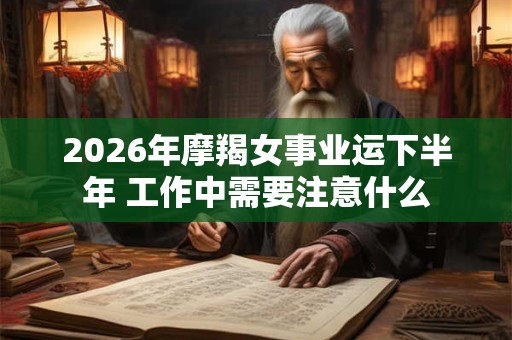 2026年摩羯女事业运下半年 工作中需要注意什么