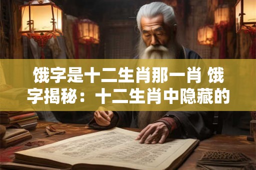 饿字是十二生肖那一肖 饿字揭秘:十二生肖中隐藏的秘密 饿字是十二生肖那一肖 饿字揭秘:十二生肖中隐藏的秘密