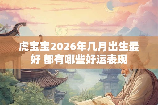 虎宝宝2026年几月出生最好 都有哪些好运表现
