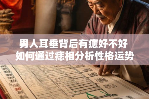 男人耳垂背后有痣好不好 如何通过痣相分析性格运势