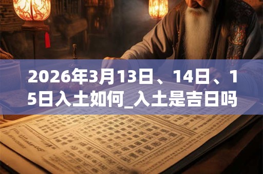 2026年3月13日、14日、15日入土如何_入土是吉日吗 2026年3月13日、14日、15日入土如何_入土是吉日吗