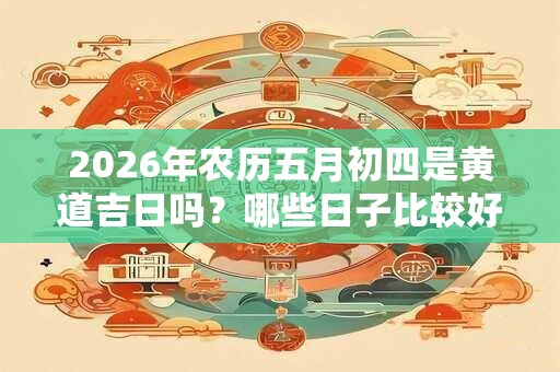 2026年农历五月初四是黄道吉日吗？哪些日子比较好？