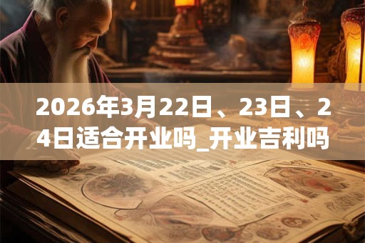 2026年3月22日、23日、24日适合开业吗_开业吉利吗 2026年3月22日、23日、24日适合开业吗_开业吉利吗