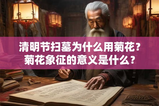 清明节扫墓为什么用菊花？菊花象征的意义是什么？