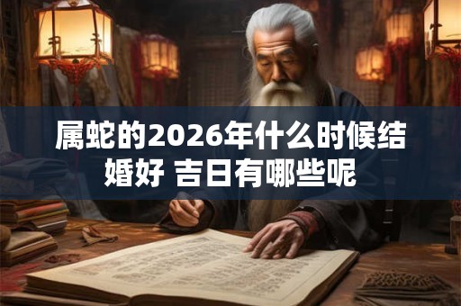 属蛇的2026年什么时候结婚好 吉日有哪些呢