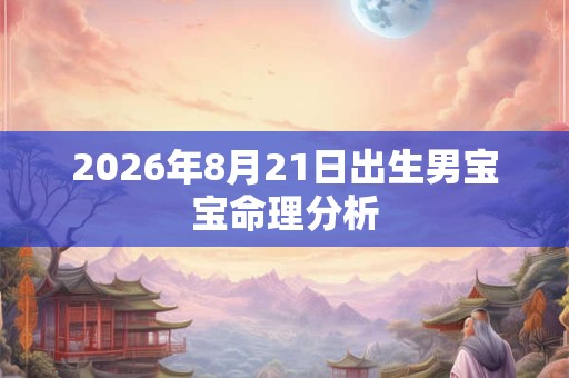 2026年8月21日出生男宝宝命理分析