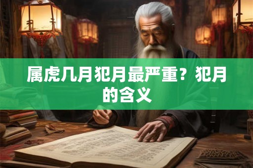 属虎几月犯月最严重？犯月的含义