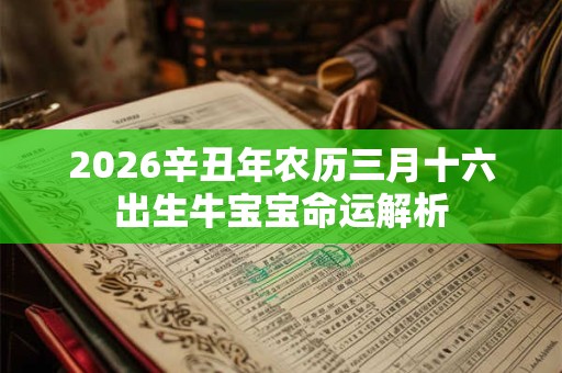 2026辛丑年农历三月十六出生牛宝宝命运解析