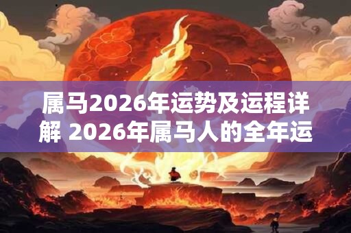 属马2026年运势及运程详解 2026年属马人的全年运势 属马2026年运势及运程详解 2026年属马人的全年运势
