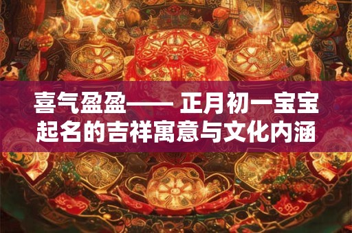 喜气盈盈—— 正月初一宝宝起名的吉祥寓意与文化内涵