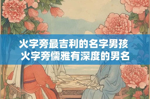 火字旁最吉利的名字男孩 火字旁儒雅有深度的男名
