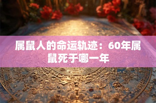 属鼠人的命运轨迹：60年属鼠死于哪一年