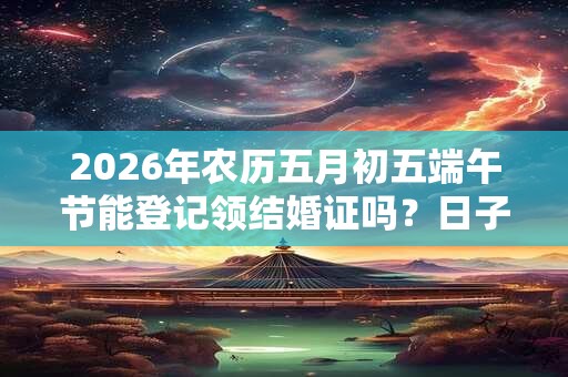 2026年农历五月初五端午节能登记领结婚证吗?日子好不好? 2026年农历五月初五端午节能登记领结婚证吗?日子好不好?