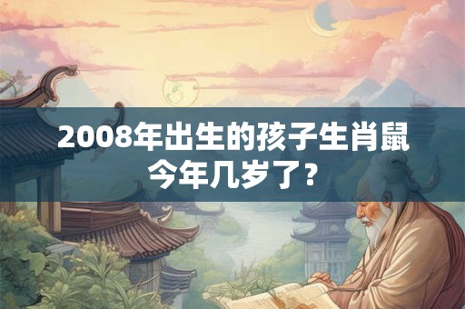 2008年出生的孩子生肖鼠今年几岁了？