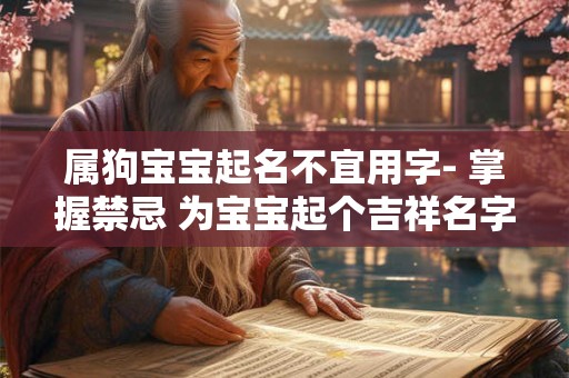 属狗宝宝起名不宜用字- 掌握禁忌 为宝宝起个吉祥名字！