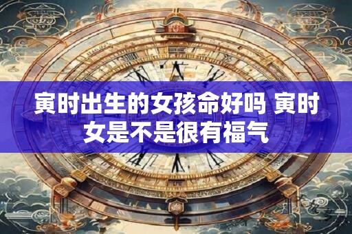 寅时出生的女孩命好吗 寅时女是不是很有福气