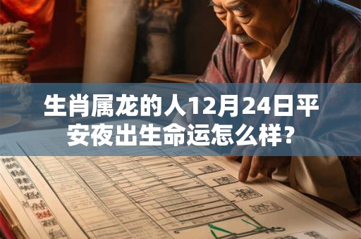 生肖属龙的人12月24日平安夜出生命运怎么样？