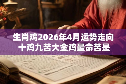 生肖鸡2026年4月运势走向 十鸡九苦大金鸡最命苦是真的吗 生肖鸡2026年4月运势走向 十鸡九苦大金鸡最命苦是真的吗