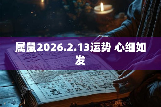 属鼠2026.2.13运势 心细如发