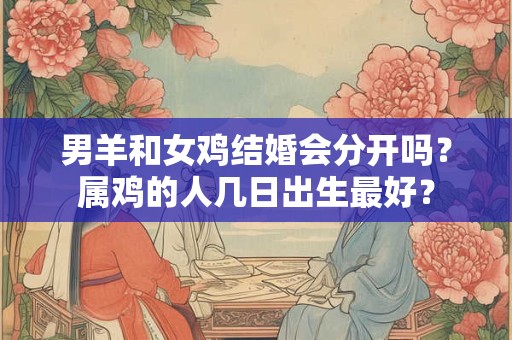 男羊和女鸡结婚会分开吗?属鸡的人几日出生最好? 男羊和女鸡结婚会分开吗?属鸡的人几日出生最好?