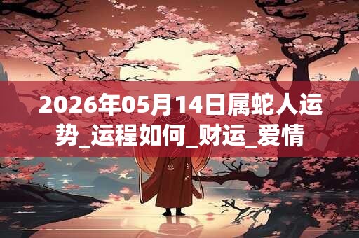 2026年05月14日属蛇人运势_运程如何_财运_爱情