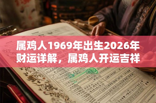 属鸡人1969年出生2026年财运详解，属鸡人开运吉祥物？