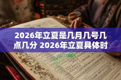 2026年立夏是几月几号几点几分 2026年立夏具体时间