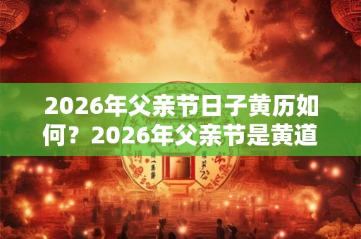 2026年父亲节日子黄历如何？2026年父亲节是黄道吉日吗？