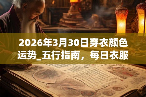 2026年3月30日穿衣颜色运势_五行指南，每日衣服颜色幸运色