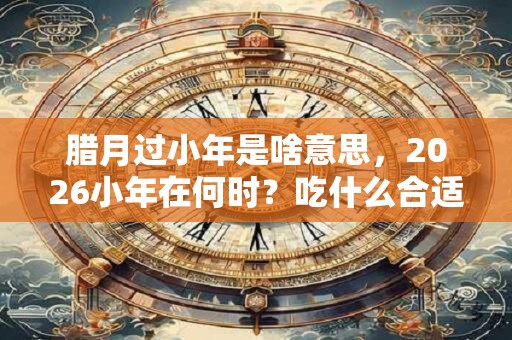腊月过小年是啥意思，2026小年在何时？吃什么合适？