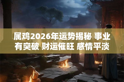 属鸡2026年运势揭秘 事业有突破 财运催旺 感情平淡有望升温