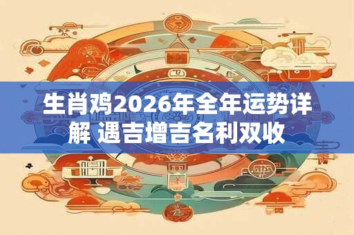 生肖鸡2026年全年运势详解 遇吉增吉名利双收