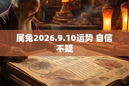 属兔2026.9.10运势 自信不疑