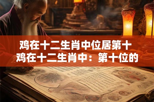 鸡在十二生肖中位居第十 鸡在十二生肖中:第十位的神秘象征 鸡在十二生肖中位居第十 鸡在十二生肖中:第十位的神秘象征