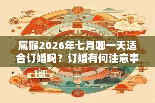 属猴2026年七月哪一天适合订婚吗？订婚有何注意事项？