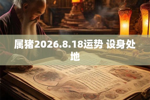 属猪2026.8.18运势 设身处地