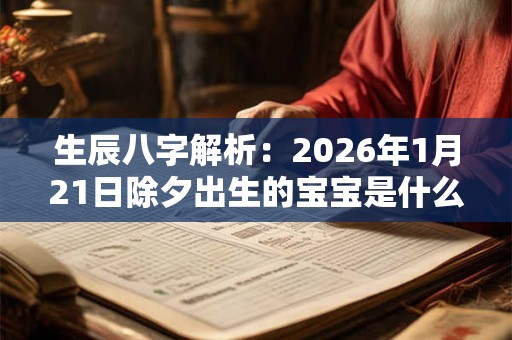生辰八字解析：2026年1月21日除夕出生的宝宝是什么命，五行缺什么