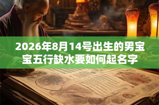 2026年8月14号出生的男宝宝五行缺水要如何起名字
