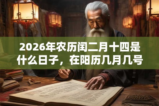 2026年农历闰二月十四是什么日子,在阳历几月几号? 2026年农历闰二月十四是什么日子,在阳历几月几号?