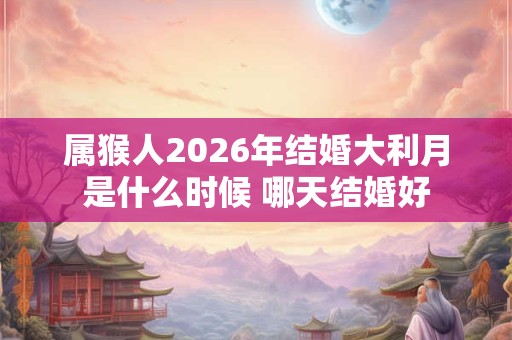 属猴人2026年结婚大利月是什么时候 哪天结婚好