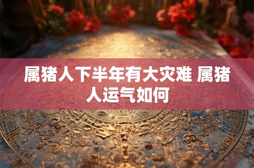 属猪人下半年有大灾难 属猪人运气如何