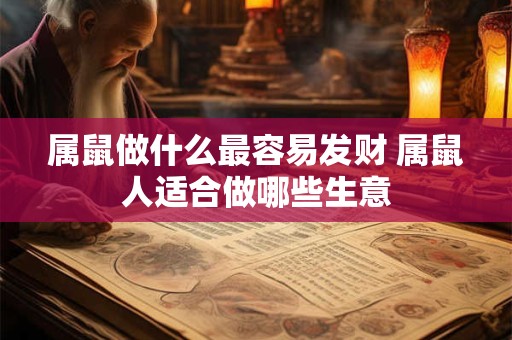 属鼠做什么最容易发财 属鼠人适合做哪些生意