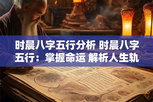 时晨八字五行分析 时晨八字五行：掌握命运 解析人生轨迹！
