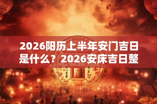 2026阳历上半年安门吉日是什么？2026安床吉日整理