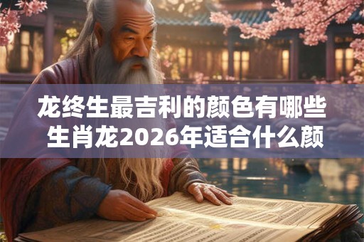 龙终生最吉利的颜色有哪些 生肖龙2026年适合什么颜色