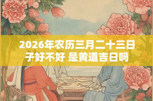 2026年农历三月二十三日子好不好 是黄道吉日吗 2026年农历三月二十三日子好不好 是黄道吉日吗