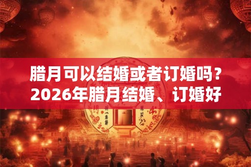 腊月可以结婚或者订婚吗？2026年腊月结婚、订婚好日子一览！
