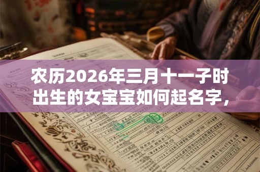 农历2026年三月十一子时出生的女宝宝如何起名字，五行属什么