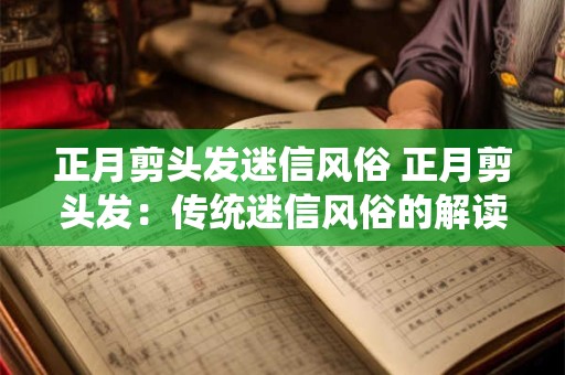 正月剪头发迷信风俗 正月剪头发：传统迷信风俗的解读与传承