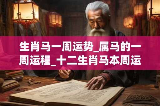 生肖马一周运势_属马的一周运程_十二生肖马本周运势分析